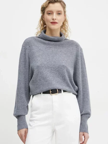 Remain pulover de lana femei cu guler gri