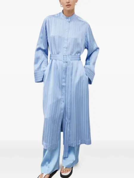 Rochie midi Lovechild cu dungi până la genunchi de costum albastru