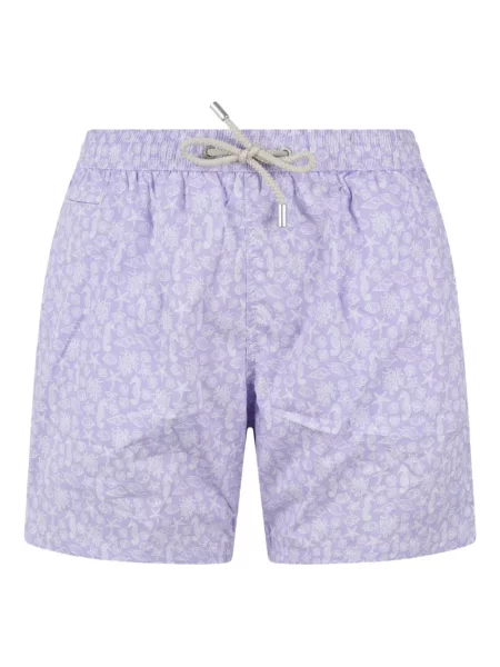 Slip de baie Mc2 Saint Barth cu model floral cu imagine violet