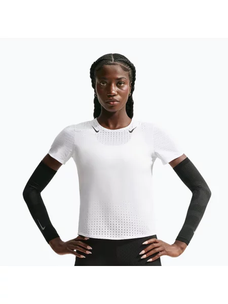 Tricou de alergare pentru femei Nike AeroSwift white/black alb