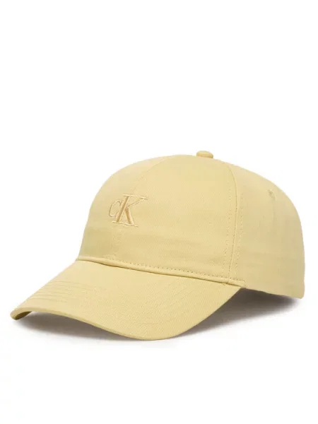 Calvin Klein Kapa s šiltom Monogram Embroidery Baseball Cap rumena