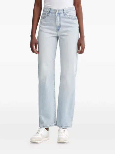 Pulover Levi's® skinny fit cu imagine cu decolteu rotund galben