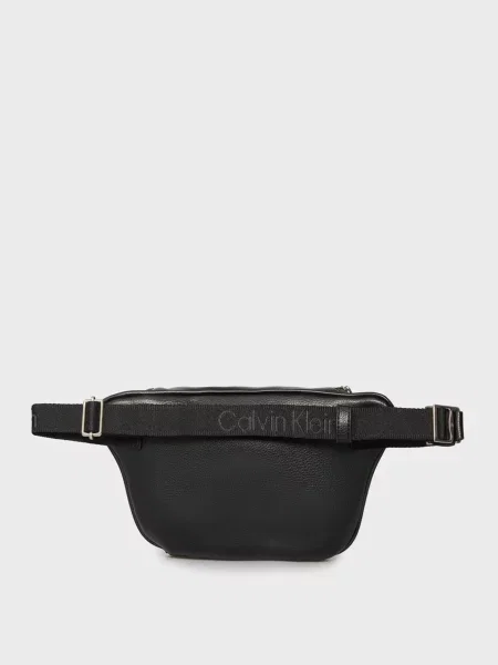 Поясна сумка Calvin Klein з ремінцями чорна