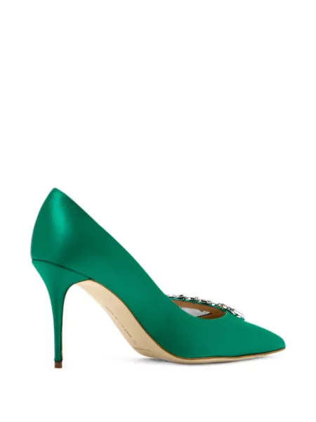 Pantofi cu toc Manolo Blahnik verde