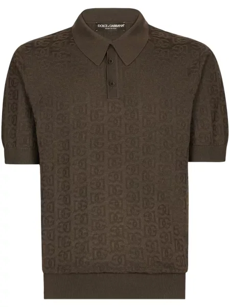 Polo Dolce & Gabbana de mătase maro