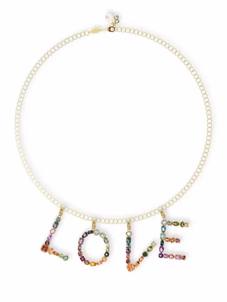Přívěsek Dolce & Gabbana Rainbow s kamínky žlutý