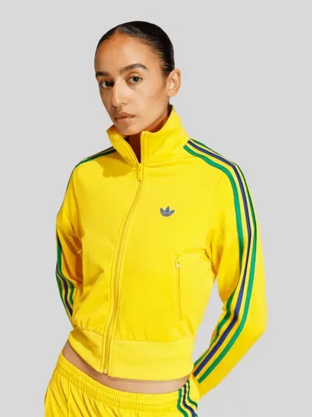 Adidas Originals Kurtka Treningowa Firebird Classic gruen żółta