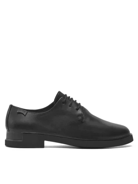Oxford Camper din țesătură twill cu șireturi negru