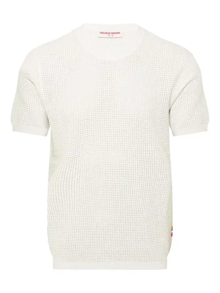Tricou Orlebar Brown tricotate alb