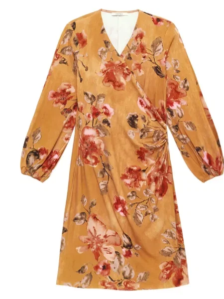 Rochie Maliparmi cu model floral cu imagine galben