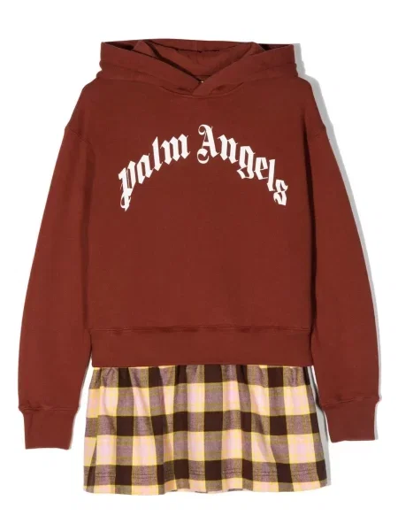 Sukienka dziecięca Palm Angels brązowa