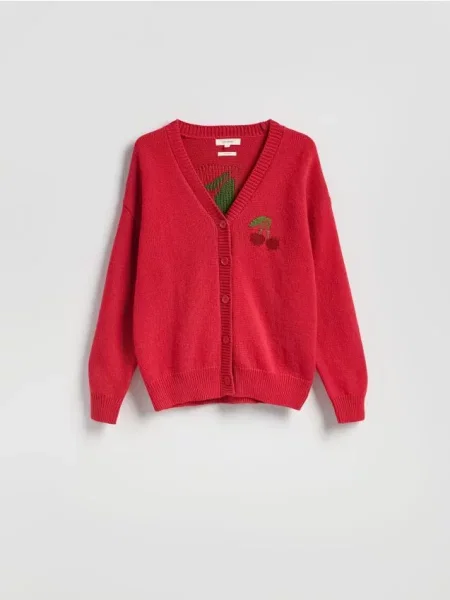 Reserved Кардиган із додаванням вовни буряковий 