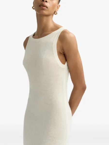 Rochie maxi Soft Goat de costum alb