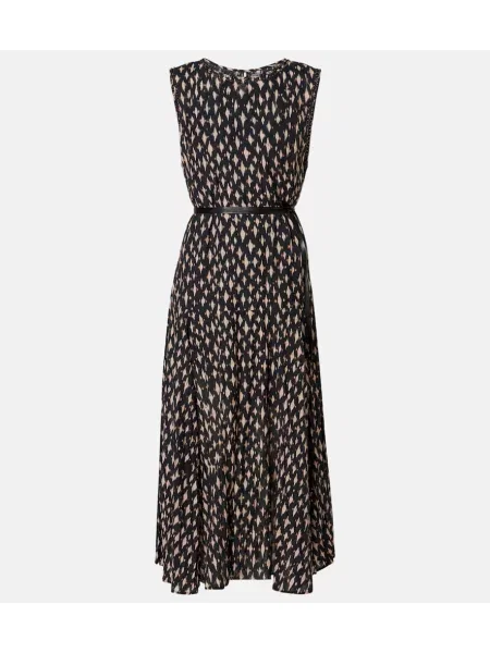 Aksamitna sukienka midi Velvet do kolan z koralikami niebieska