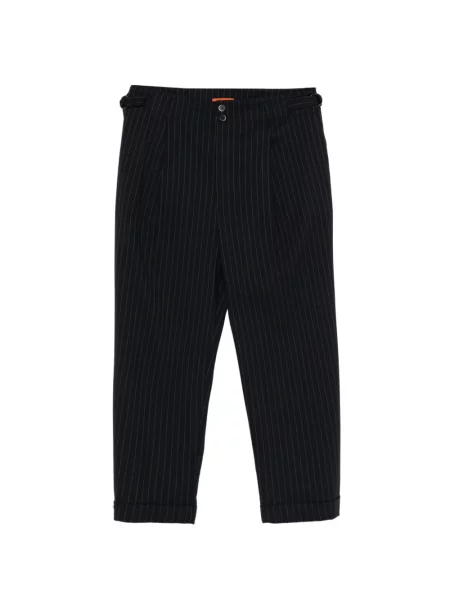Proužkovaný kalhoty Barena černé