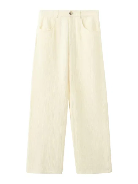 MANGO Pantaloni BORA pastel galben