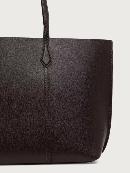 Bőr shopper táska Tory Burch barna