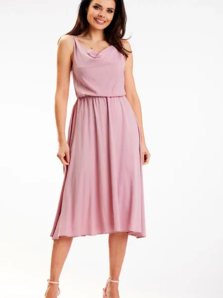 Sukienka midi Awama różowa