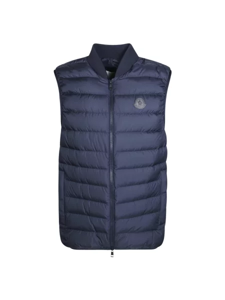 Kamizelka puchowa Moncler niebieska