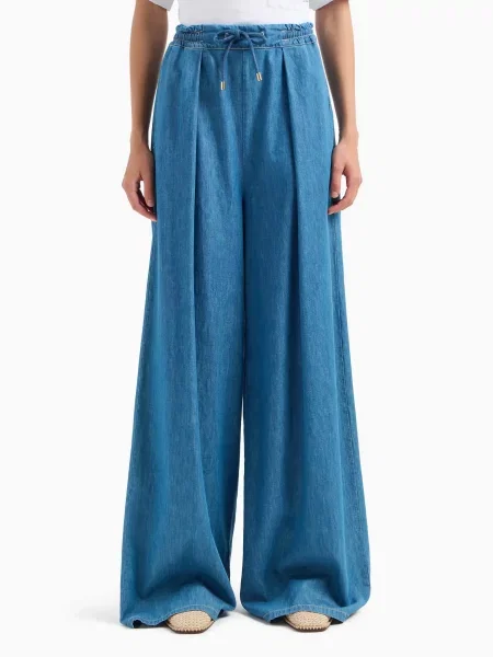 Emporio Armani Широкие джинсы синій