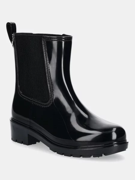 Гумени ботуши Tommy Hilfiger FLAG HARDWARE RAINBOOT черно