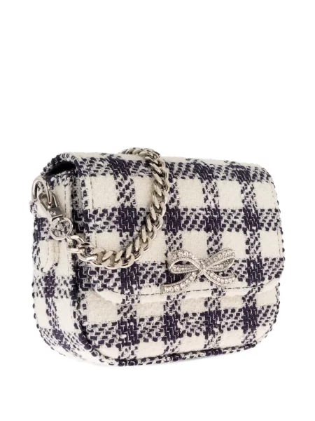 Body Self-portrait cu funde în carouri alb