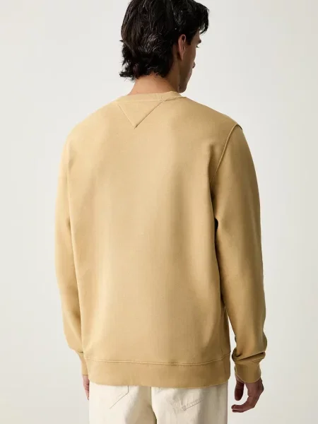 Tommy Jeans bluza z bawełną beżowa