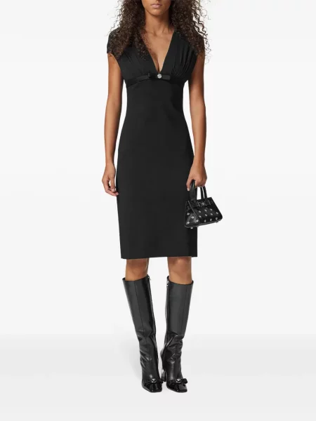 Rochie midi Versace până la genunchi de costum negru