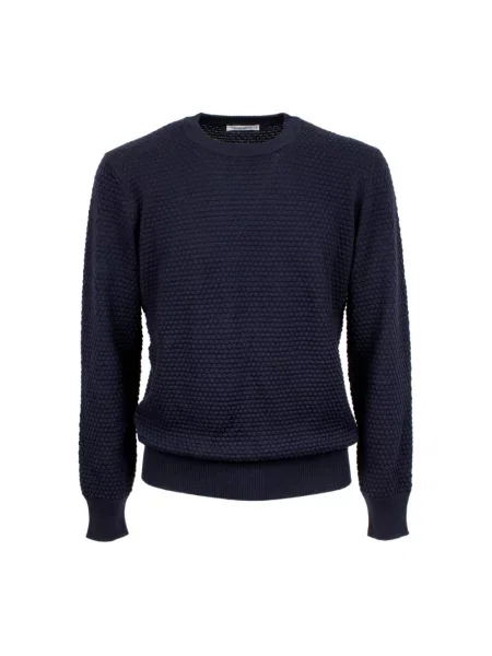 Dzianinowy sweter Kangra niebieski