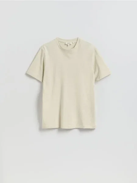 Reserved Tricou regular fit cu adaos de in crem