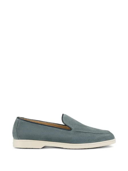Pantofi loafer Doucal's din piele de căprioară albastru