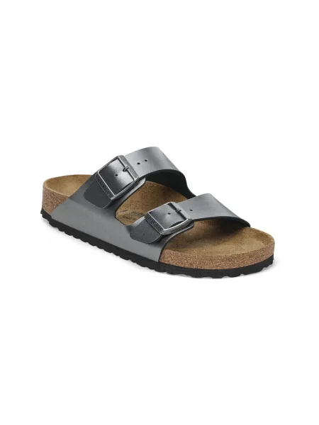 Šľapky BIRKENSTOCK Arizona BF Narrow metallic black sivá