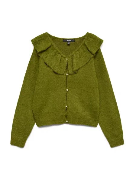 VERO MODA Pletena jopa VMPUFF oliva
