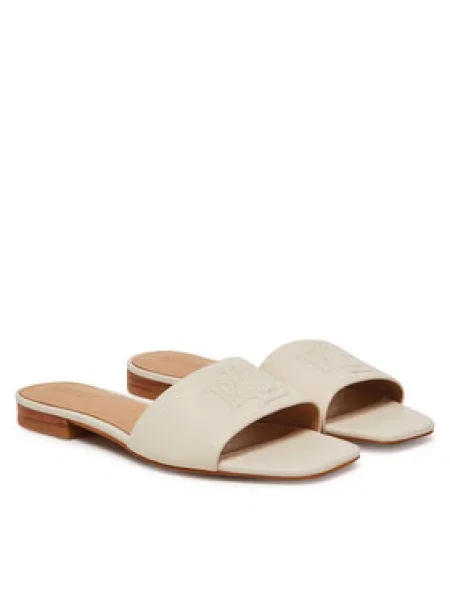 Pantofle Lauren Ralph Lauren bílé