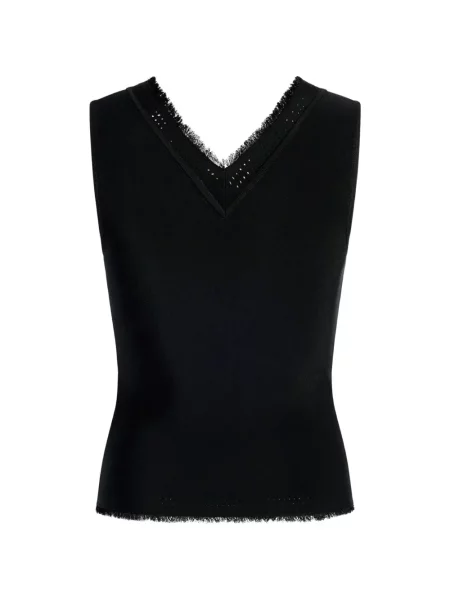 Top Adam Lippes cu franjuri negru