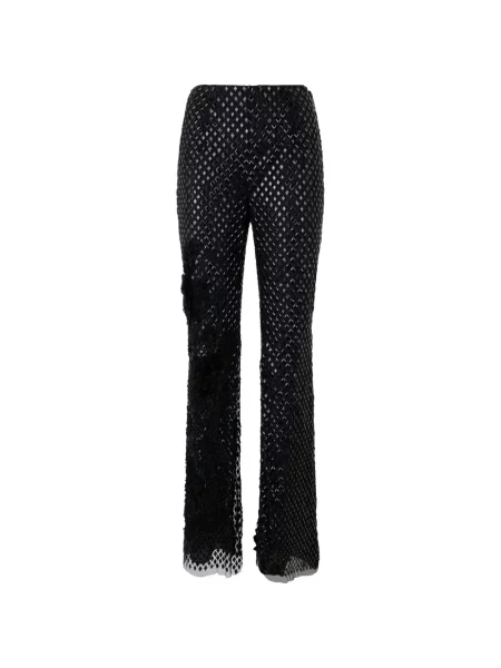 Stras pantaloni Alberta Ferretti negru