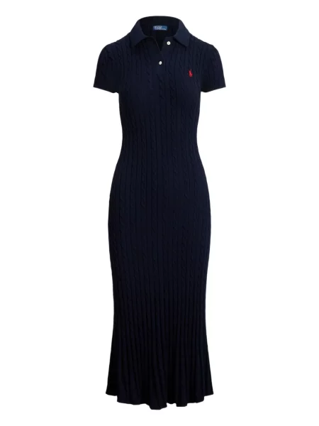 Căciulă Polo Ralph Lauren cu broderie tricotate de costum albastru