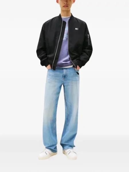 Traper jakna Tommy Jeans s autogramom crna