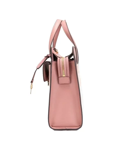 Geantă shopper Michael Kors cu autograf roz