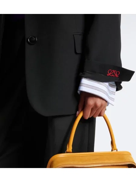 Volneni dvoredni blazer Loewe črna