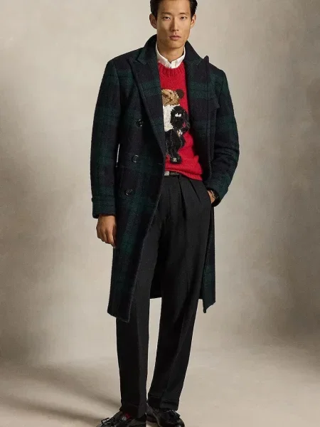 Sweter Polo Ralph Lauren z nadrukiem czerwony