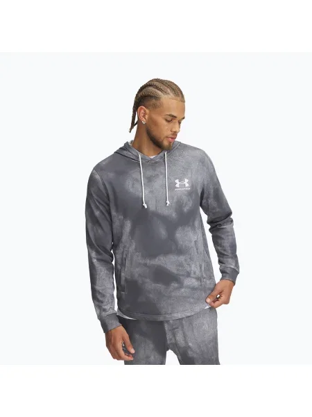 Férfi Under Armour Rival Terry Printed castlerock/onyx melegítőfelső. Méret: L fehér