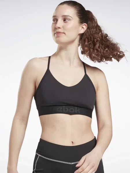 Спортивный топ Reebok с ремешками черный