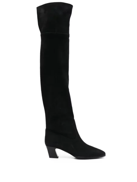 Botine Aquazzura din piele de căprioară negru