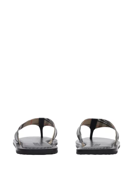 Sandale Burberry din piele în carouri negru