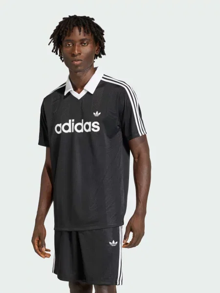 Переработанный футболка Adidas черная