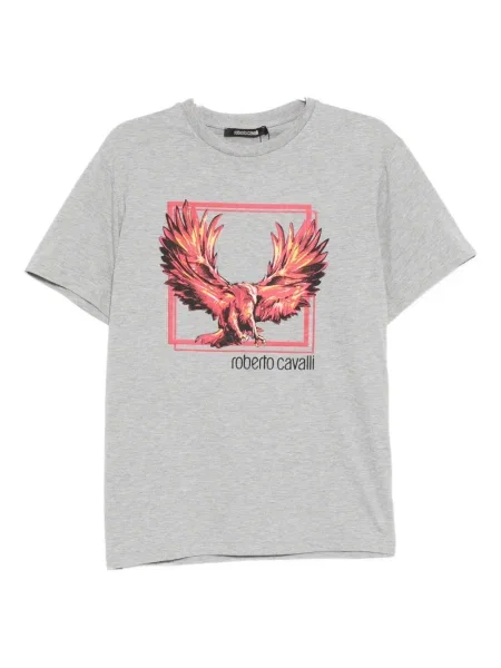 Tricou Roberto Cavalli cu imagine gri