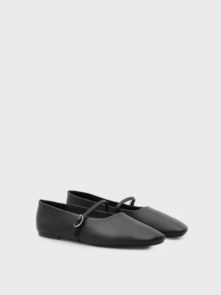 Кожаные балетки Calvin Klein черные