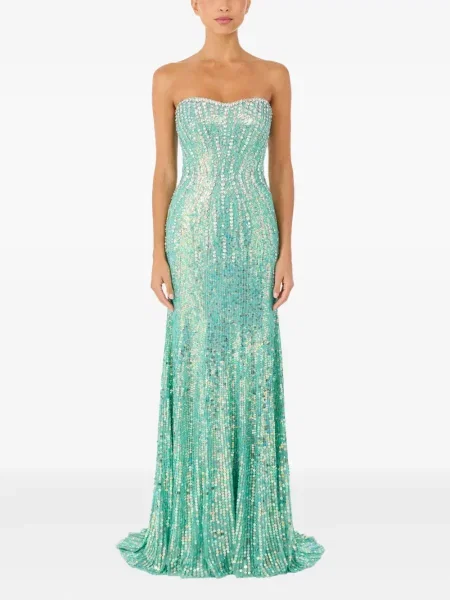 Rochie Jenny Packham de costum verde