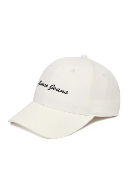 Καπέλο Jockey Guess Jeans λευκό